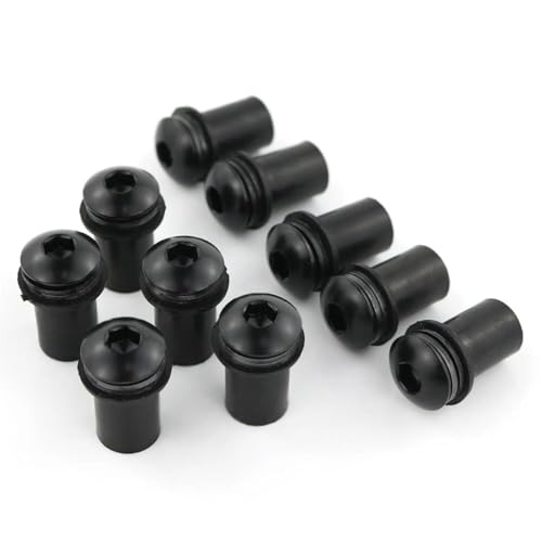 Gummimuttern Motorrad-Windschutzscheiben-Schraubensatz Für Kawasaki Für Z1000 Für Z1000 S Für Z1000 SX Für ZZR1400 Verkleidungsbefestigung. Motorrad Befestigungssatz(Schwarz)