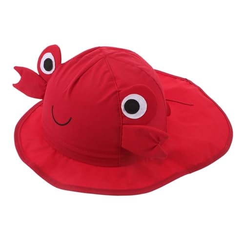 Sun Hat with Neck Flap Wide Brim UPF Protection for Summer Beach Activities Lightweight Quick Dry Cap for Boys Years Old Red