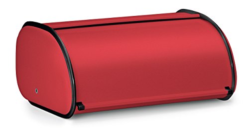 Polder Premium Retro Style, Large-capacity, 18/8 Steel Bread Box, Measures 17