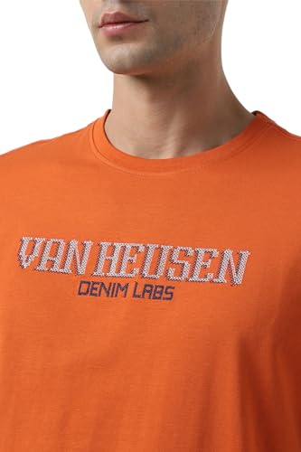 Image of Van Heusen Men's Letter Print Regular Fit T-Shirt