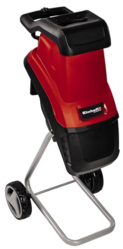 Einhell Electric Garden Shredder 2500W Mulcher for Leaves and Branches with Debris Bag Reversible Steel Blades Large Funnel Opening Safety Shut-Off GC-KS 2540