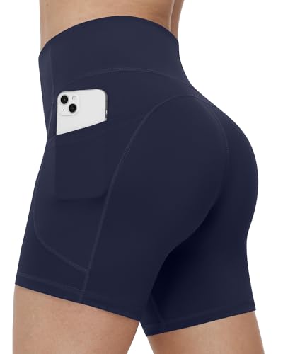 Runhit Biker Shorts Women Spandex Yoga Gym Workout Running Athletic No Front Seam High Waisted Tummy...