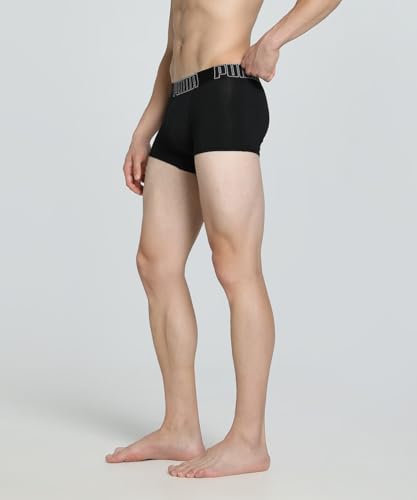 Image of Puma Bamboo Men's Trunks - Warm Chestnut - White