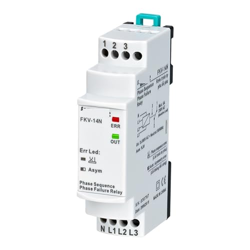 Relé FKV-14N para evitar falla de fase y asimetría fija al 30% en redes 380VAC