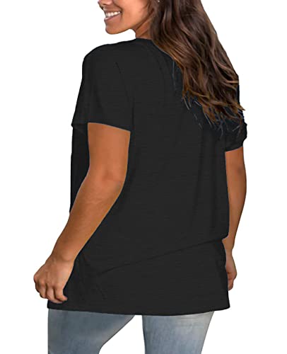 Plus Size Summer T Shirts Women Tops Short Sleeve Round Neck Casual Loose Fit Tee Tshirts Tunic4