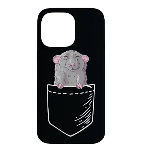 Funny Mens Womens Kids Girls Pet Rat In Pocket Lover �X�}�z�P�[�X iPhone 14 Pro Max �p