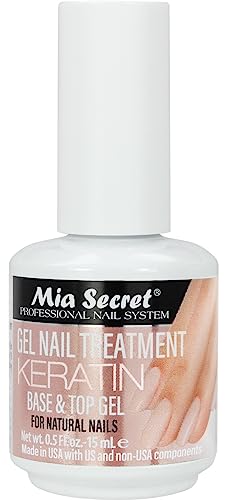 Mia Secret Professional Gel Nail Treatment Keratin Base & Top Gel 0.5 FLoz