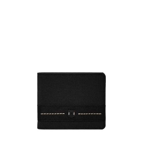 Fossil Rowan Uomo Set di portafogli in pelle o poliestere, 11.43 cm L x 1.27 cm W x 9.53 cm H, Nero scuro