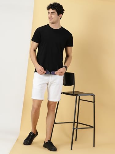 Image of Thomas Scott Men's | Solid | Chino Shorts | Regular Fit | 100% Cotton | Above Knee | Casual Short