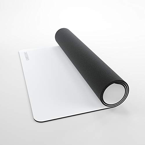 Gamegenic Prime Playmat | 24" X 14" Anti-Slip Game Mat For Card Games | Softly Cushioned Mat Perfect For Cards | Made From Natural Rubber | White Color | Made #TOP1