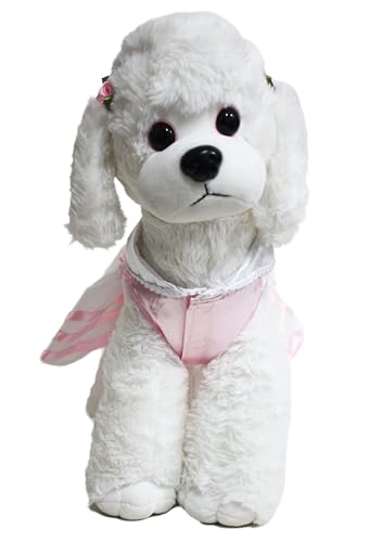 Robe pour chien à rayures roses taille S motif à fleurs - 4