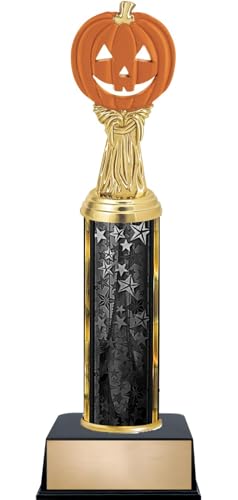 Crown Awards Customizable 11 Halloween Orange Pumpkin Black Star Trophy Award Engrave Now