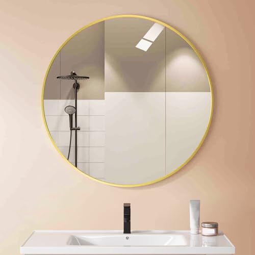 Miroir de salle de bain grand format pour illuminer un salon moderne