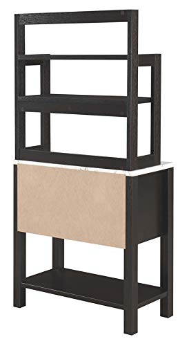 Convenience Concepts Newport Serving Bar, White Faux Marble/Espresso #TOP5