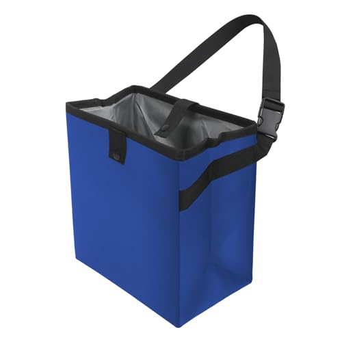 Image of Homelove Car Trash Can, Leak-Proof Waterproof Trash Bin Collapsible Portable Auto Garbage Bag Large Capacity Trashcan Storage Bag Multipurpose Car Organizer Hanging (Blue)