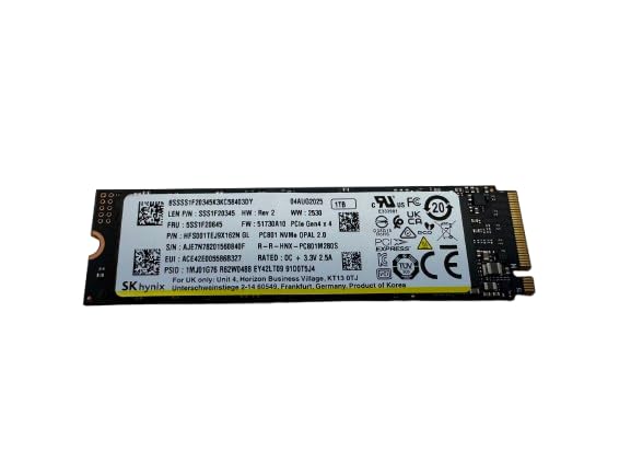 NewSK Hynix SSD 1TB PC801 NVMe PCIe 4.0 Opal 2.0 Unidade de estado
