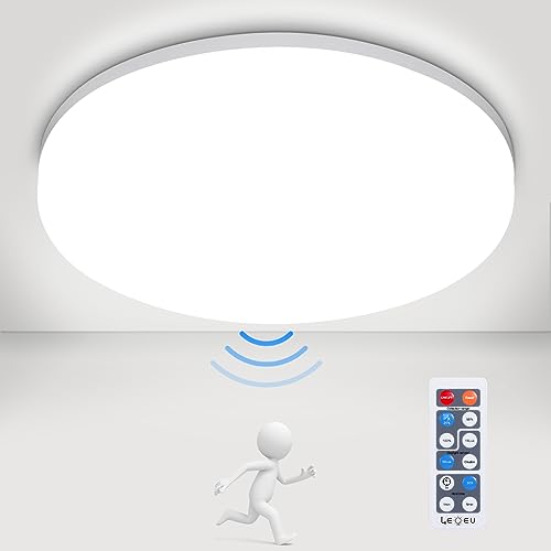 LEOEU LED Deckenleuchte mit Radar Bewegungsmelder, 18W Deckenlampe mit...
