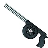 Esweny Outdoor Cooking BBQ Fan Air Blower,Mini Hand Crank Fan Air Blower Grill Picnic Camping Stove Accessories for Barbecue Fire Bellows Hand Crank Tool (Extended)