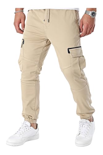 Kaporal, Jeans/Jogging, pour Homme, 70% Coton - 20% Coton_Recy - 8% Polyester - 2% Elasthanne, Coupe Jogger, Couleur X Beige, Taille M