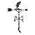 Montague Metal Products 32-Inch Weathervane with Swedish Iron Bass Ornament