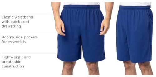Fruit of the Loom Men's Eversoft Cotton Shorts with Pockets (S-4XL), 2 Pack-Blue, Large by Fruit of the Loom - Used condition - Image 4