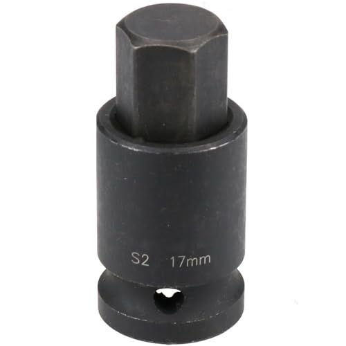 M17 x 55mm 1/2” Drive Short Impact Impacted Allen Hex Key Socket By Bergen