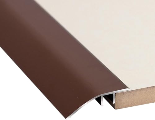 AVLLSO Guardavivos Esquinas 2,9 pies Tira embellecedora de transición de Piso de umbral, para tablones laminados de Pisos de Vinilo para Azulejos de Puertas, Aluminio(Red)