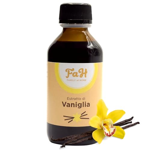 Estratto di Vaniglia per Panettone e Dolci, Maxi Formato 100 ml, Vaniglia Bourbon del Madagascar, Aroma Alimentare per Dolci da Forno, Estratto Naturale con Alcool, Senza Zucchero