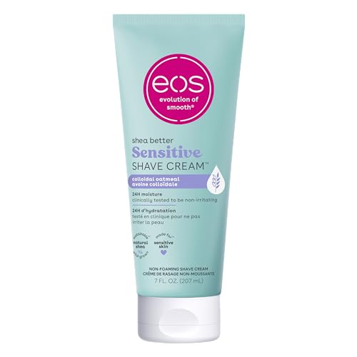 eos Shea Better Sensitive Shaving Cream, Women's Shave Cream, Fragrance-Free,...