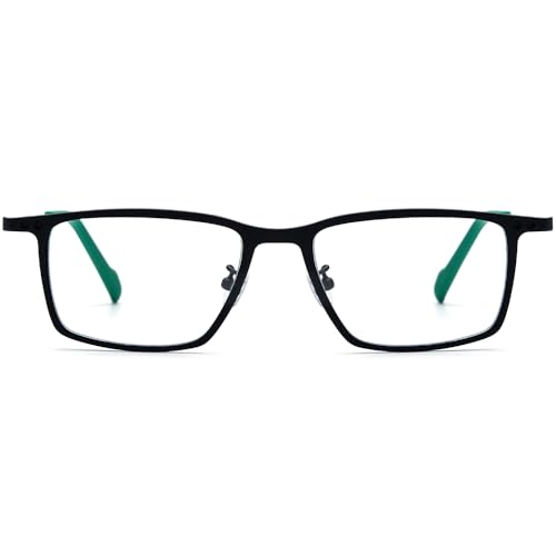 Image of FONEX Pure Titanium Glasses Frame Men Square Magnet Clip On Eyeglasses with Polarized Lens