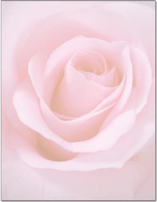 Papier à lettre rose blushing anti-bavure pour imprimante jet d'encre - 25 pages