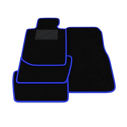 Kit de Alfombrillas compatibles con BMW Serie 4 G23 Cabrio 2021-2026 | Alfombrillas a Medida de moqueta, Alfombra a Medida, Borde Azul