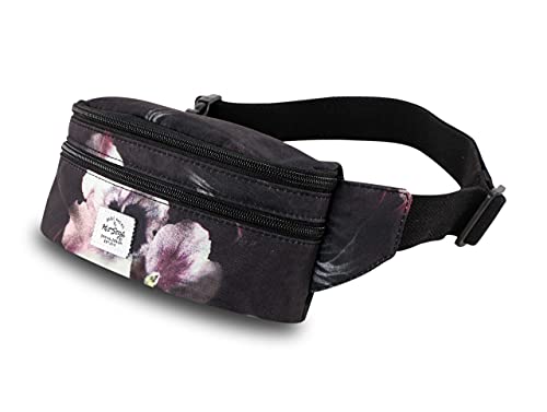 Image of 521s Small Fanny Pack Fashion Waist Bag Cute for Women, Floral, Black