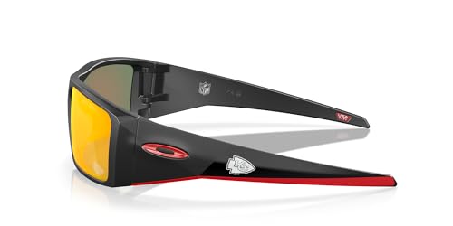Oakley Sunglasses for Men - NFL Football Kansas City Chiefs Heliostat Sunglasses with Prizm Lens Technology - 61 - Matte Black/Prizm Ruby - image 3