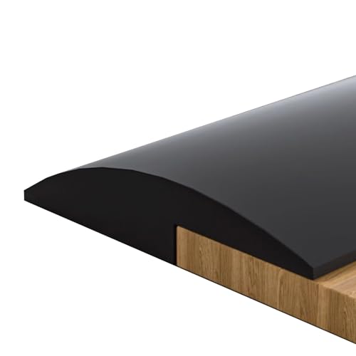 Self Adhesive Transition Strips Rubber, Carpet & Floor Edging Trim Joining Strip, Threshold Reducer for Raised Landings Height Less Than 3 Mm(Black,L10m/33ft)