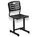 Flash Furniture Adjustable Height Black Student Chair with Black Pedestal Frame