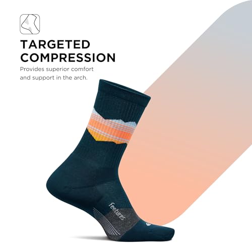 Image of Feetures Trail Max Cushion Mini Crew Sock - Hiking Socks for Men & Women