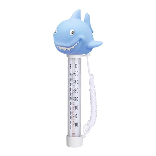 Termómetro Flotante Para Piscina,Termómetro Para Baño De Tiburón - Herramienta Flotante Medición Temperatura Bañera Piscina Interior Exterior Acuario Estanque