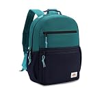 Toddler Backpack,Vaschy Boys School Bag Lightweight Plain Color-block Small Kids Bookbag for Preschool/Kindergarten/Daycare/Travel Navy Green