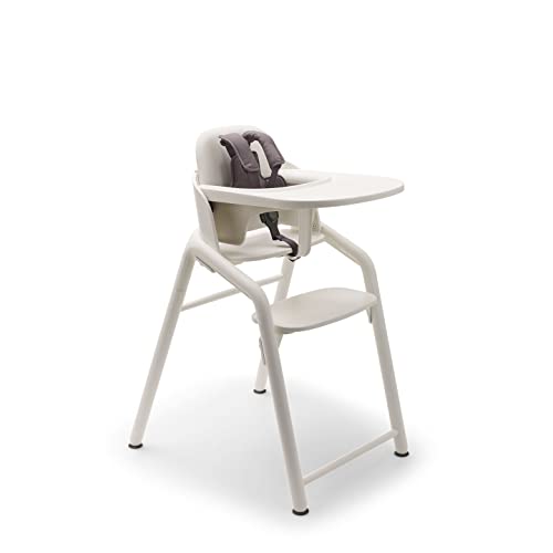 Image of Bugaboo Giraffe Wooden Baby High Chair, Adjustable in 1 Second, Easy to Clean, Safe and Ergonomic Highchair, Suitable from Birth in Combination with Newborn Set (Sold Separately), White