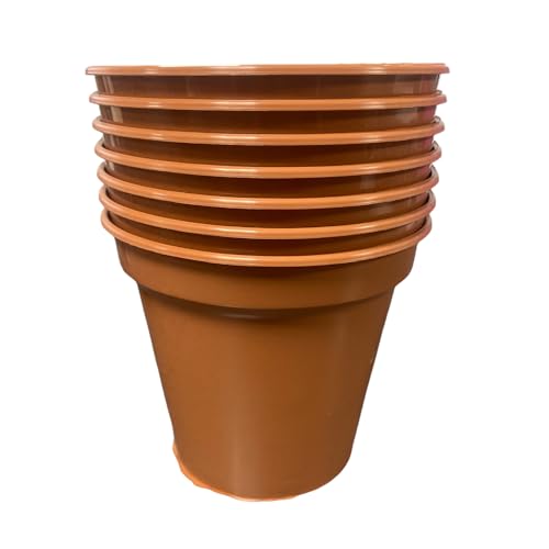 ACCURATE Garden Pot (Set of 7) Ideal for cultivation of cuttings or pricking out-Terracotta COLOUR- Size (4INCH/10CM) (1)