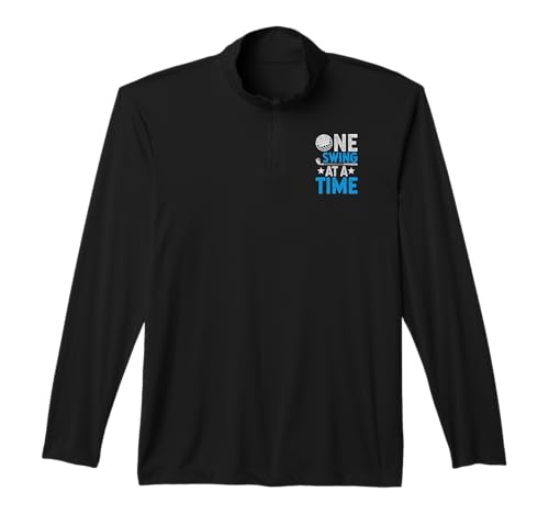 One Swing At A Time Golfer Golf Performance Quarter-Zip Top