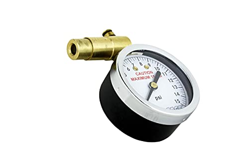 Accu-Gage By Milton Presta Valve Bike Tire Pressure Gauge With Bleeder Valve, For 0-15 Psi - Ansi Certified #TOP3
