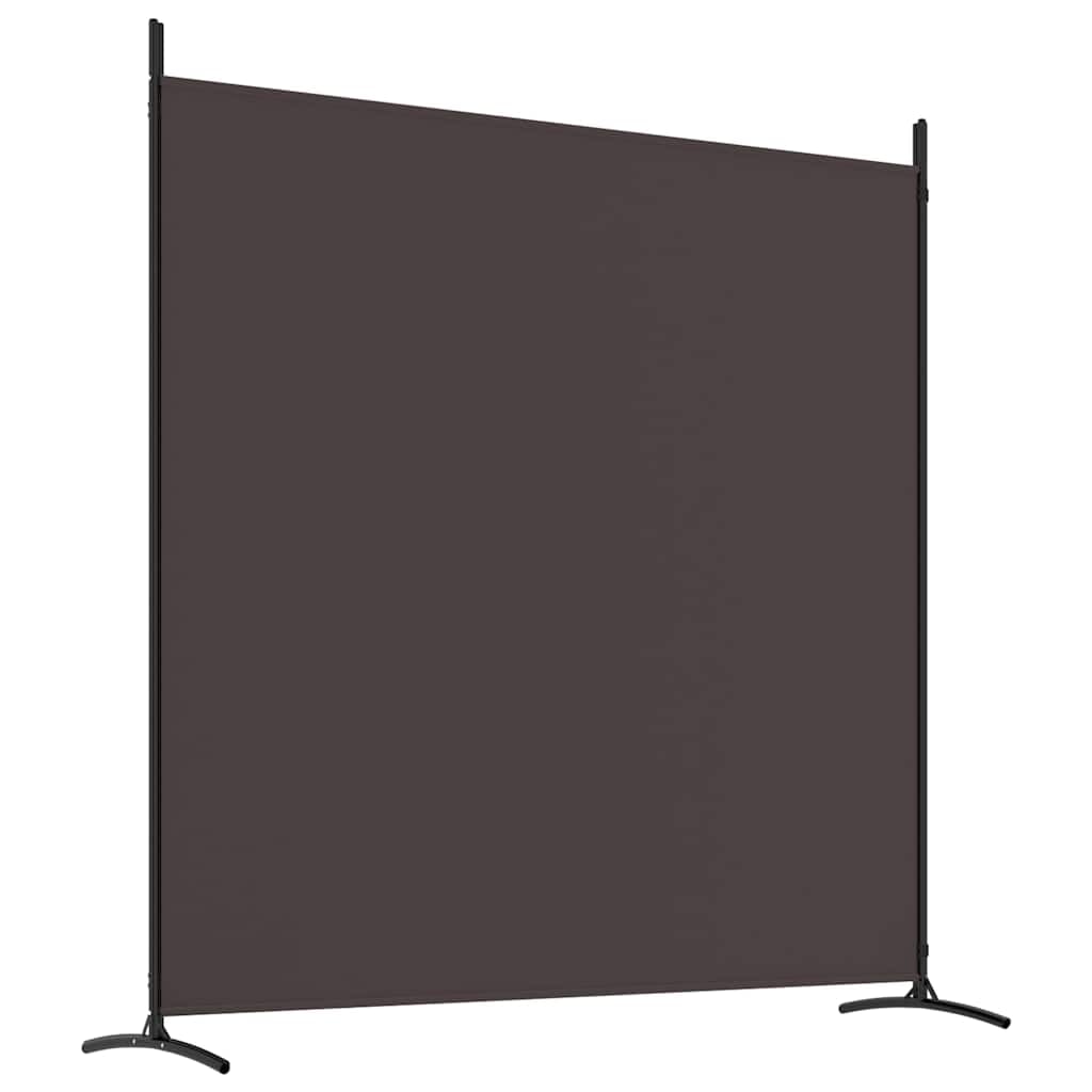 Paravento in tessuto marrone, 525 x 180 cm, pieghevole, autoportante, per soggiorno, camera da letto, ufficio, balcone, giardino, privacy