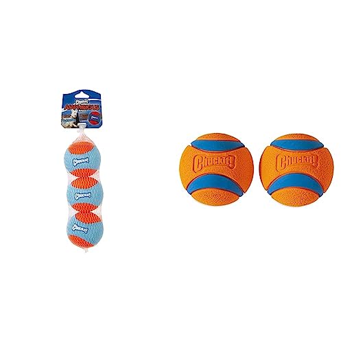 Image of Chuckit! Amphibious Fetch Balls (Set of 3) Ultra Ball Dog Toy, Medium (2.5 Inch Diameter) Pack of 2