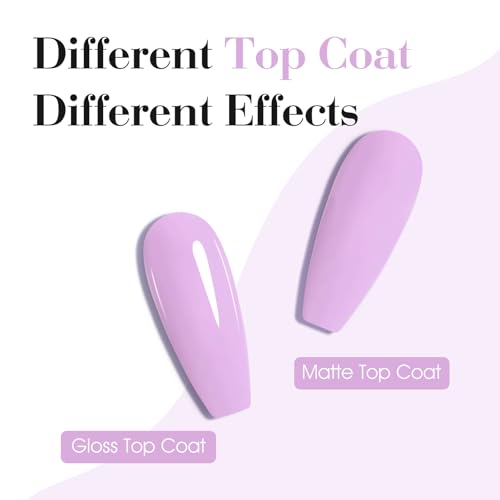 Image of CANNI Light Purple Gel Nail Polish, 1Pcs Purple Gel Polish Color High Gloss Soak Off U V Nail Manicure Salon DIY