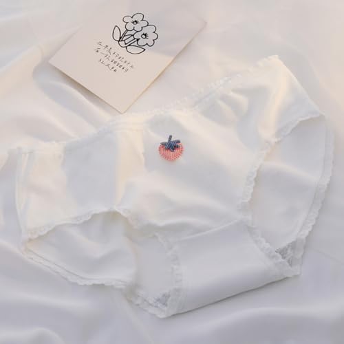 Breathable Cotton Sweet Cute Strawberry Brief Kawaii Schoolgirl Teen Girls Panties Anime Women Sweet 5 Packs Lolita Underwear3