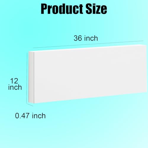 Image of HDPE Sheet 1 /2-12 inch x 36 inch High Density Polyethylene Sheets with Protective Film 1 /2 Thick HDPE Plastic Sheet Board Solid Plastic Block for Flat Panel DIY Projects Machining Home (White)