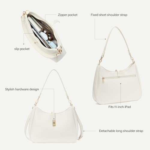 Image of CLUCI Hobo Bags for Women, Vegan Leather Tote Handbag, Water Repellent Shoulder Purses, Crossbody Bag with Adjustable Strap