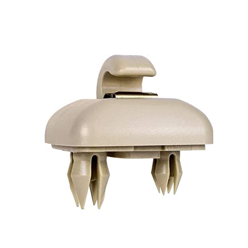 Shkalacar - Gancho para Visera de Coche, Soporte de Gancho para Visera Parasol de Coche Compatible con Audi A1 / A3 / A4 / A5 / Q3 / Q5 (8E0 / 857/562) A7 / B6 / B7 / B8 / S4 / S5 (Beige)